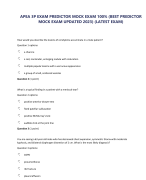 APEA 3P EXAM PREDICTOR MOCK EXAM 100% (BEST PREDICTOR  MOCK EXAM UPDATED 2023) (LATEST EXAM)
