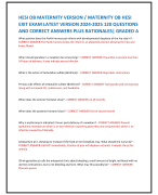 HESI OB MATERNITY VERSION / MATERNITY OB HESI  EXIT EXAM LATEST VERSION 2024-2025 120 QUESTIONS  AND CORRECT ANSWERS PLUS RATIONALES| GRADED A What position does the Pavlik harness put infants with developmental dysplasia of the hip stay in? -