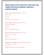 NREMT EXAM LATEST EXAM 200+ QUESTIONS AND  CORRECT ANSWERS |AGRADE &  VERIFIED ANSWER