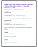 NREMT EXAM LATEST EXAM 200 QUESTIONS AND  CORRECT ANSWERS |AGRADE &  VERIFIED ANSWER Shaken Baby Syndrome can cause which of the following conditions?