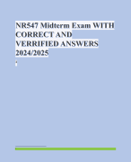 Final NR 599 / NR599 Week 8 Exam Questions And Answers 2024 / 2025 Graded A +