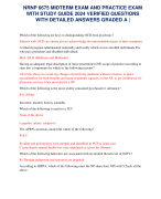 NRNP 6675 MIDTERM EXAM AND PRACTICE EXAM WITH STUDY GUIDE 2024 VERIFIED QUESTIONS WITH DETAILED ANSWERS GRADED A |