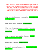 QMA INDIANA STATE TEST / NEWEST QMA INDIANA STATE TEST/ APPROVED QMA INDIANA STATE TEST 2024-2025 ACTUAL TEST QUESTIONS AND CORRECT VERIFIED ANSWERS (FULL REVISED EXAM) LATEST UPDATES |GUARANTEED PASS A+ (BRAND NEW!!)