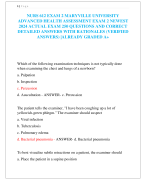 NURS 612 EXAM 2 MARYVILLE UNIVERSITY ADVANCED HEALTH ASSESSMENT EXAM 2 NEWEST  2024 ACTUAL EXAM 250 QUESTIONS AND CORRECT  DETAILED ANSWERS WITH RATIONALES (VERIFIED  ANSWERS) |ALREADY GRADED A+