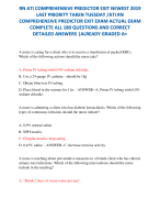 RNATI COMPREHENSIVE  PREDICTOR EXIT NEWST 2019 LAST PRIORITY TAKEN TUESDAY ACTUAL EAM WITH 180 QUESTIONS AND CORRECT DETAILED ANSWERS ALREADY GRADED A+