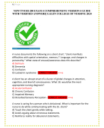 NR548/ NR 548 EXAM 1 NEWEST LATEST UPDATE 2024-2025  PSYCHIATRIC ASSESSMENT FOR THE PSYCHIATRIC MENTAL HEALTH NURSE PRACTITIONER REVIEW WEEK  1&2 QUESTIONS WITH CORRECT VERIED ANSWERS  GRADED A+