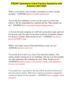 FISDAP Operations Exam Practice Questions with Answers 2021/2022