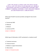 AAPC CPC EXAM / LATEST AAPC CPC FINAL EXAM/ ACTUAL AAPC CPC FINAL EXAM 2024-2025 ALL 100 REAL QUESTIONS AND WELL ELABORATED ANSWERS (100% CORRECT VERIFIED ANSWERS) A NEW UPDATED VERSION |GUARANTEED PASS A+ (BRAND NEW!!)