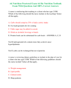 Ati Nutrition Proctored Exam Ati Rn Nutrition Testbank Exam With Questions And 100% Correct Answers