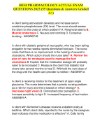 HESI PHARMACOLOGY ACTUAL EXAM QUESTIONS 2023 (55 Questions & Answers Graded A+)HESI PHARMACOLOGY ACTUAL EXAM QUESTIONS 2023 (55 Questions & Answers Graded A+)