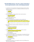 NR 602/NR602 FINAL EXAM LATEST 2023 REAL EXAM QUESTIONS AND ANSWERS|AGRADE