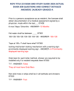 RCFE TITLE 22 EXAM AND STUDY GUIDE 2024 ACTUAL EXAM 200 QUESTIONS AND CORRECT DETAILED ANSWERS |ALREADY GRADED A
