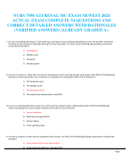NURS 7950 ATI RENAL MC EXAM NEWEST 2024  ACTUAL EXAM COMPLETE 54 QUESTIONS AND  CORRECT DETAILED ANSWERS WITH RATIONALES (VERIFIED ANSWERS) |ALREADY GRADED A+