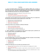 MSN 571 FINAL EXAM QUESTIONS AND ANSWERS