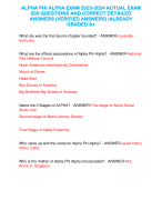 ALPHA PHI ALPHA EXAM 2023-2024 ACTUAL EXAM 200 QUESTIONS AND CORRECT DETAILED ANSWERS (VERIFIED ANSWERS) |ALREADY GRADED A+ 