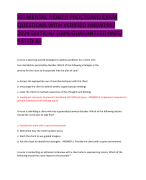 ATI MENTAL HEALTH PROCTORED EXAM  QUESTIONS WITH VERIFIED ANSWERS/  2024 EDITION/ 100% GUARANTEED PASS/  RATED A+