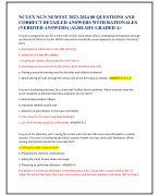 NCLEX NGN NEWEST 2023-2024 80 QUESTIONS AND  CORRECT DETAILED ANSWERS WITH RATIONALES  (VERIFIED ANS