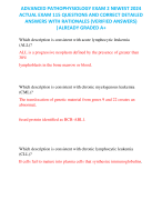 ADVANCED PATHOPHYSIOLOGY EXAM 2 NEWEST 2024 ACTUAL EXAM 115 QUESTIONS AND CORRECT DETAILED ANSWERS WITH RATIONALES (VERIFIED ANSWERS) |ALREADY GRADED A+