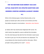 FNP 590 MIDTERM EXAM NEWEST 2024-2025  ACTUAL EXAM WITH 300 UPDATED QUESTIONS AND  ANSWERS (VERIFIED ANSWERS) [ALREADY GRADED  A+]