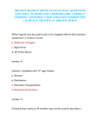 2024 DOT HAZMAT 49CFR EXAM ACTUAL QUESTIONS AND WELL ELABORATED ANSWERS (100% CORRECT VERIFIED ANSWERS) A NEW UPDATED VERSION 2024 |ALREADY GRADED A+ (BRAND NEW!!)