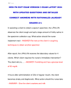HESI PN EXIT EXAM VERSION 3 EXAM LATEST 2024  WITH UPDATED QUESTIONS AND DETAILED  CORRECT ANSWERS WITH RATIONALES (ALREADY GRADED A+)
