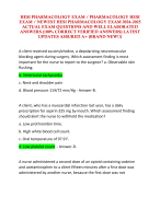 HESI PHARMACOLOGY EXAM / PHARMACOLOGY HESI EXAM / NEWEST HESI PHARMACOLOGY EXAM 2024-2025 ACTUAL EXAM QUESTIONS AND WELL ELABORATED ANSWERS (100% CORRECT VERIFIED ANSWERS) LATEST UPDATES ASSURED A+ (BRAND NEW!!)