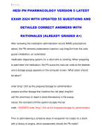 HESI PN PHARMACOLOGY VERSION 5 LATEST  EXAM 2024 WITH UPDATED 55 QUESTIONS AND  DETAILED CORRECT ANSWERS WITH  RATIONALES (ALREADY GRADED A+)