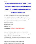 HESI RN EXIT EXAM NEWEST ACTUAL EXAM 2024-2025 WITH VERIFIED QUESTIONS AND  DETAILED ANSWERS (VERIFIED ANSWERS) [ALREADY GRADED A+]