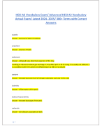 HESI A2 Vocabulary Exam/ Advanced HESI A2 Vocabulary Actual Exam/ Latest 2024- 2025/ 300+ Terms with