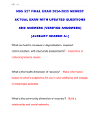 NSG 527 FINAL EXAM 2024-2025 NEWEST  ACTUAL EXAM WITH UPDATED QUESTIONS  AND ANSWERS (VERIFIED ANDSWERS) [ALREADY GRADED A+]