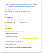  HESI A2 CHEMISTRY/ Advanced HESI A2 Chemistry Latest Questions with Correct Answers/ Updated 2024-2025.