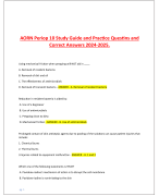 AORN Periop 10 Study Guide and Practice Questins and  Correct Answers 2024-2025.