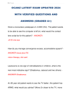 OCANZ LATEST EXAM UPDATED 2024 WITH VERIFIED QUESTIONS AND ANSWERS (GRADED A+)