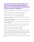 Home Inspection Modules 12/13/14 Plumbing Newest 2024-2025. Questions & Correct Answers. Graded A+