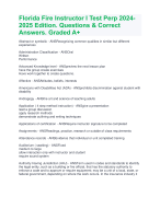 Florida Fire Instructor I Test Perp 2024-2025 Edition. Questions & Correct Answers. Graded A+