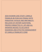 2024 IHUMAN CASE STUDY: CAMILLA  FRANKLIN 48-YEAR-OLD FEMALE WITH  PERSISTENT FATIGUE AND IRRITABILITY:  INCLUSIVE OF HISTORY QUESTIONS,  PROPER FORMATTED CC, HPI AND ALL  ANSWERS NEEDED TO ACCURATE  DIAGNOSIS AND EFFECTIVE MANAGEMENT  OF CAMILLA FRANKLIN’S COND