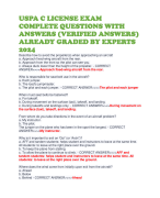 USPA C LICENSE EXAM COMPLETE QUESTIONS WITH ANSWERS (VERIFIED ANSWERS) ALREADY GRADED BY EXPERTS 2024