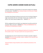 CUPID ADMIN CAR400 EXAM (ACTUAL) 2024 QUESTIONS AND ANSWERS