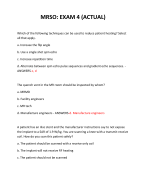 MRSO: EXAM 4 (ACTUAL) 2024 QUESTIONS AND ANSWERS