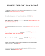 TENNESSEE CAT 7 STUDY GUIDE (ACTUAL) 2024 QUESTIONS AND ANSWERS