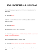 CPL'S COURSE TEST 4A & 4B ((ACTUAL) 2024 QUESTIONS AND ANSWERS