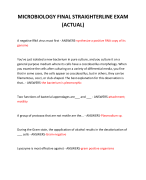 MICROBIOLOGY FINAL STRAIGHTERLINE EXAM (ACTUAL) 2024 QUESTIONS AND ANSWERS