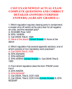 CSST EXAM NEWEST ACTUAL EXAM COMPLETE QUESTIONS AND CORRECT DETAILED ANSWERS (VERIFIED ANSWERS) |ALREADY GRADED A+