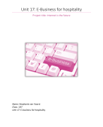 Unit 17: E-Business for hospitality