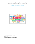 Unit 18: Marketing for hospitality