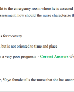 Progressive Care RN A 65 Questions with 100% Correct Answers Latest Update Verified