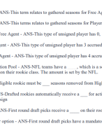 NFLPA SESSION 1 & 2 EXAM QUESTIONS WITH  CORRECT ANSWERS 2024