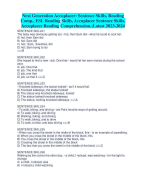 Next Generation Accuplacer: Sentence Skills, Reading Comp., ESL Reading Skills, Accuplacer Sentence Skills, Accuplacer Reading Comprehension.;Latest 2023-2024