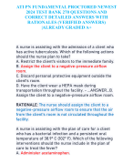 ATI PN FUNDAMENTAL PROCTORED NEWEST  2024 TEST BANK 270 QUESTIONS AND  CORRECT DETAILED ANSWERS WITH  RATIONALES (VERIFIED ANSWERS)  |ALREADY GRADED A+