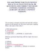 NSG 6440 PREDICTOR EXAM NEWEST  2024 ACTUAL EXAM TEST BANK 300  QUESTIONS AND CORRECT DETAILED  ANSWERS (VERIFIED ANSWERS)  |ALREADY GRADED A+||NEWEST  VERSION!